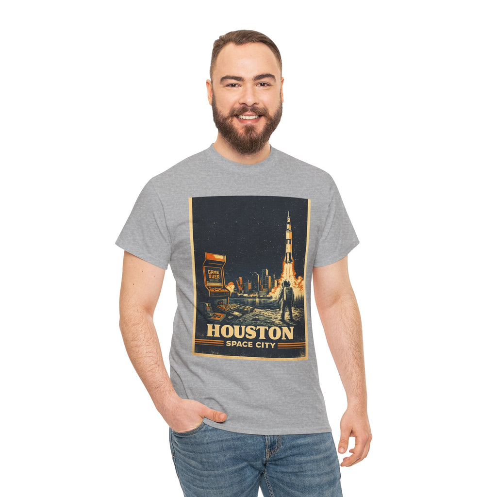 Houston Space City Rocket Launch Vintage T-Shirt