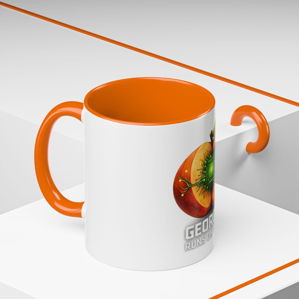 Accent Mug — "Georgia Runs on Tech" Peach Tech Coffee Mug (11/15oz)