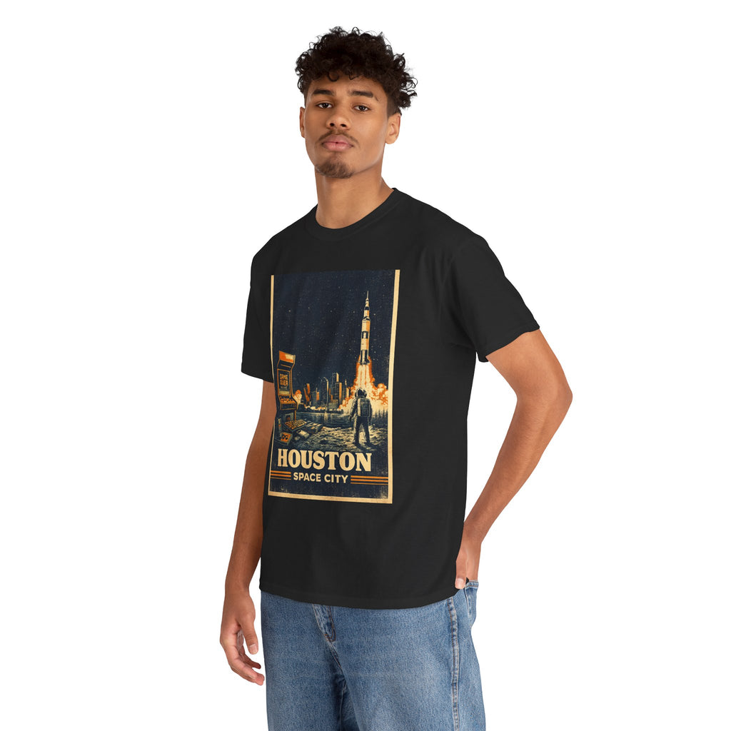 Houston Space City Rocket Launch Vintage T-Shirt