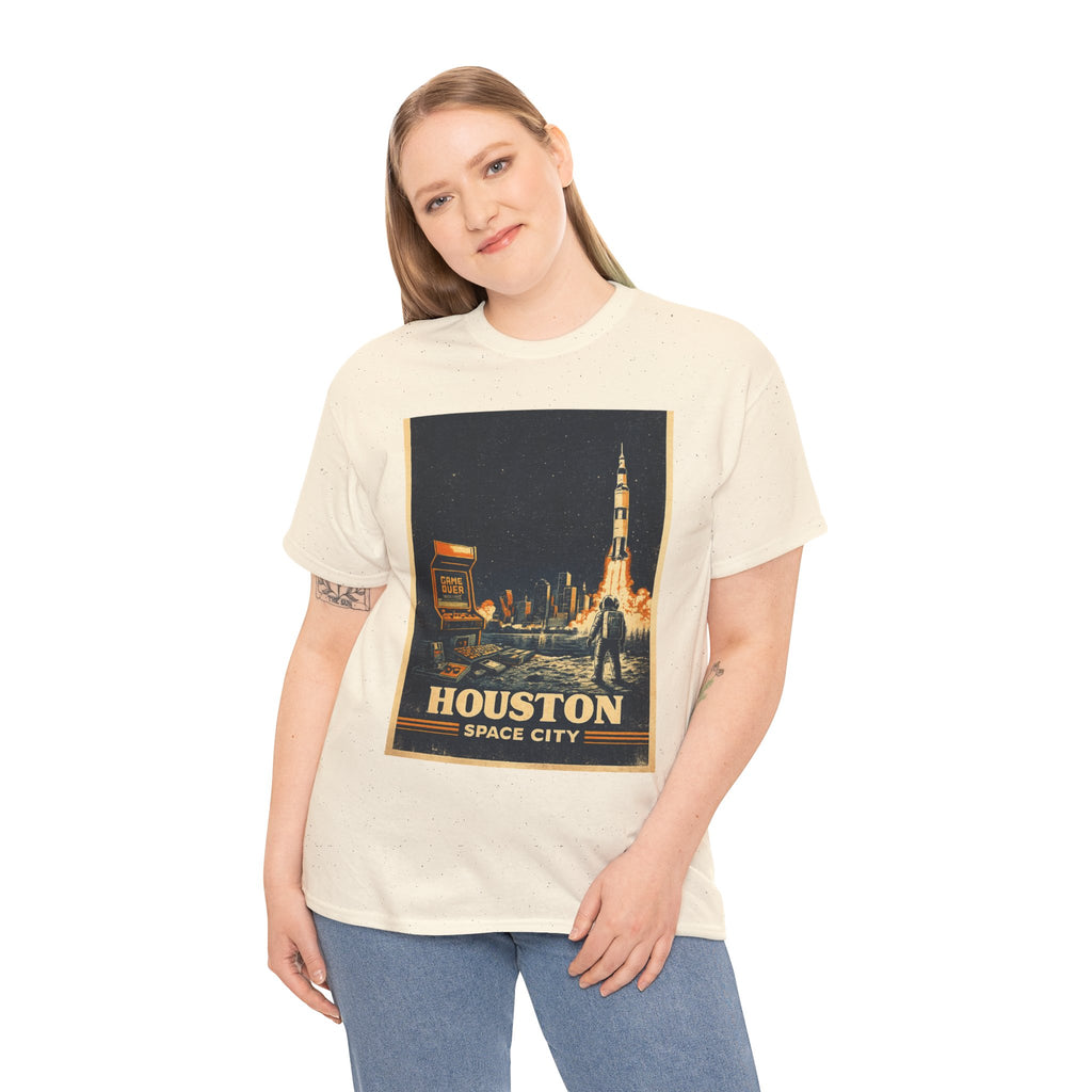 Houston Space City Rocket Launch Vintage T-Shirt