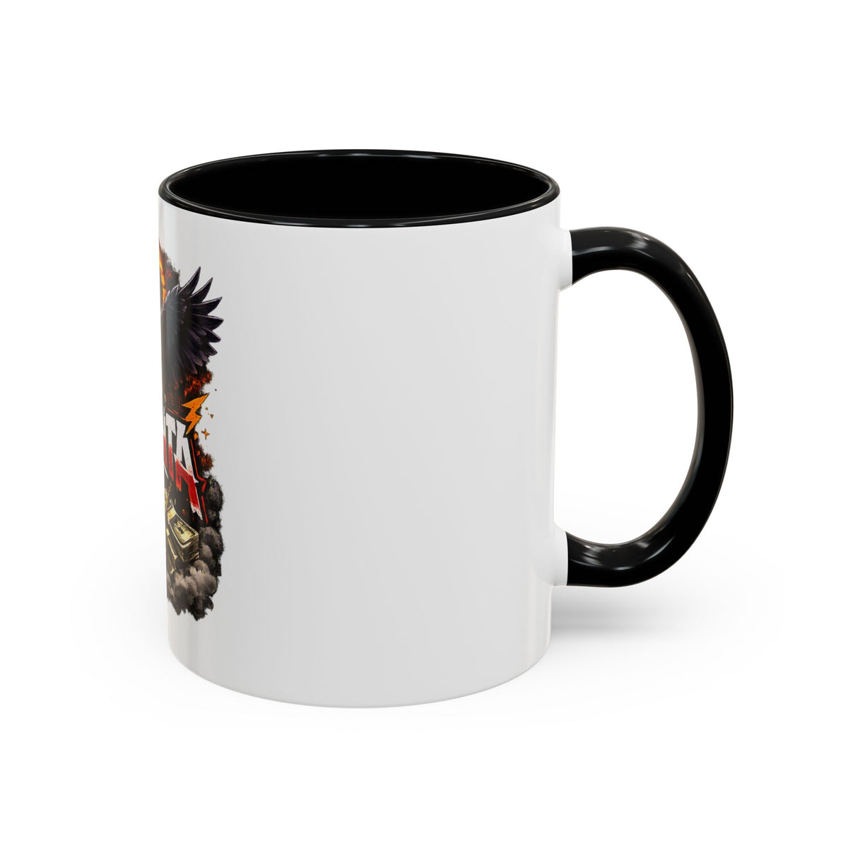 Atlanta Raven Graphic Coffee Mug – City Skyline, Money & Bold Team Vibe (11/15oz)