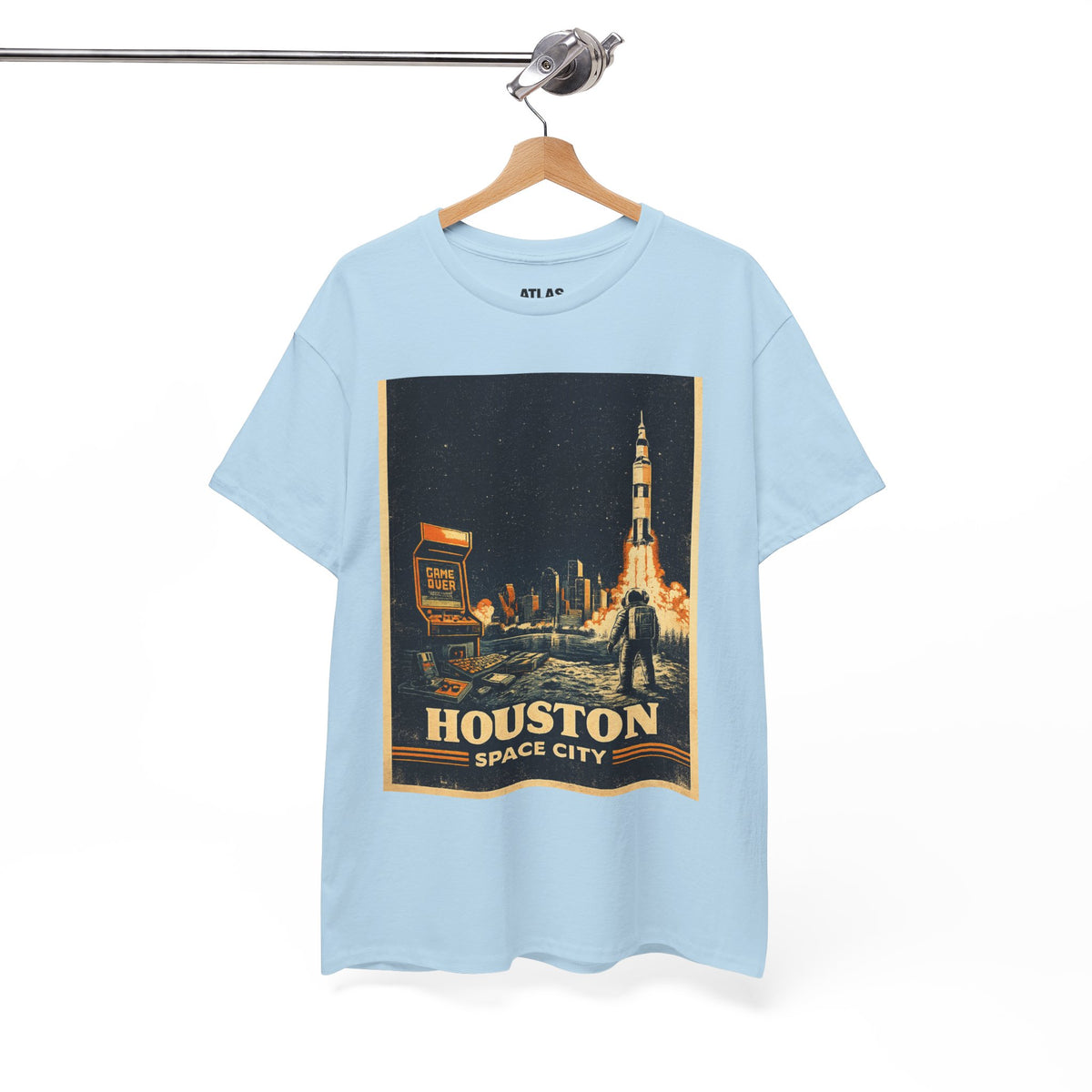 Houston Space City Rocket Launch Vintage T-Shirt
