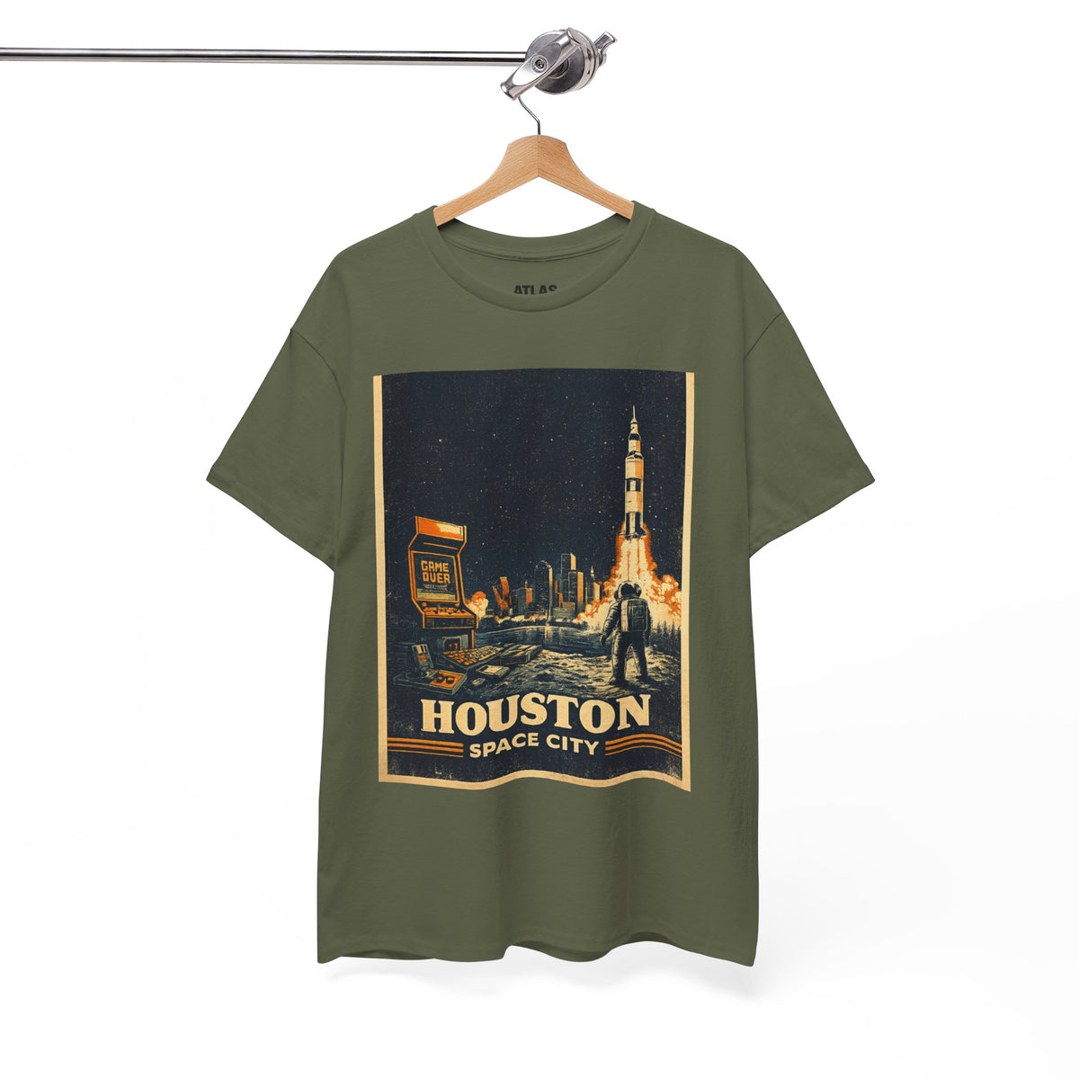 Houston Space City Rocket Launch Vintage T-Shirt