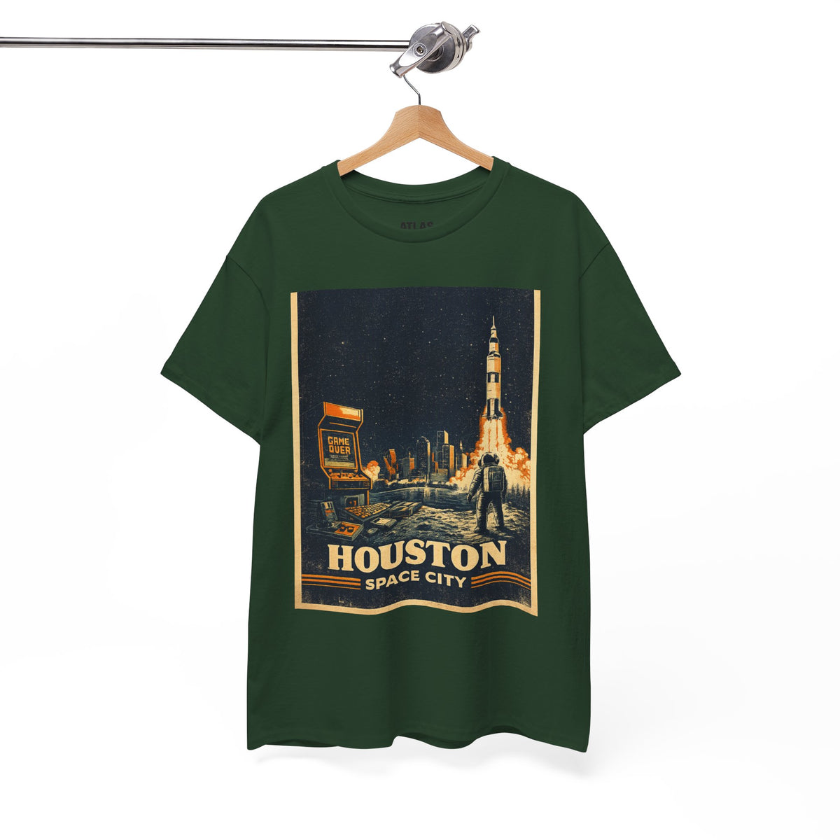 Houston Space City Rocket Launch Vintage T-Shirt