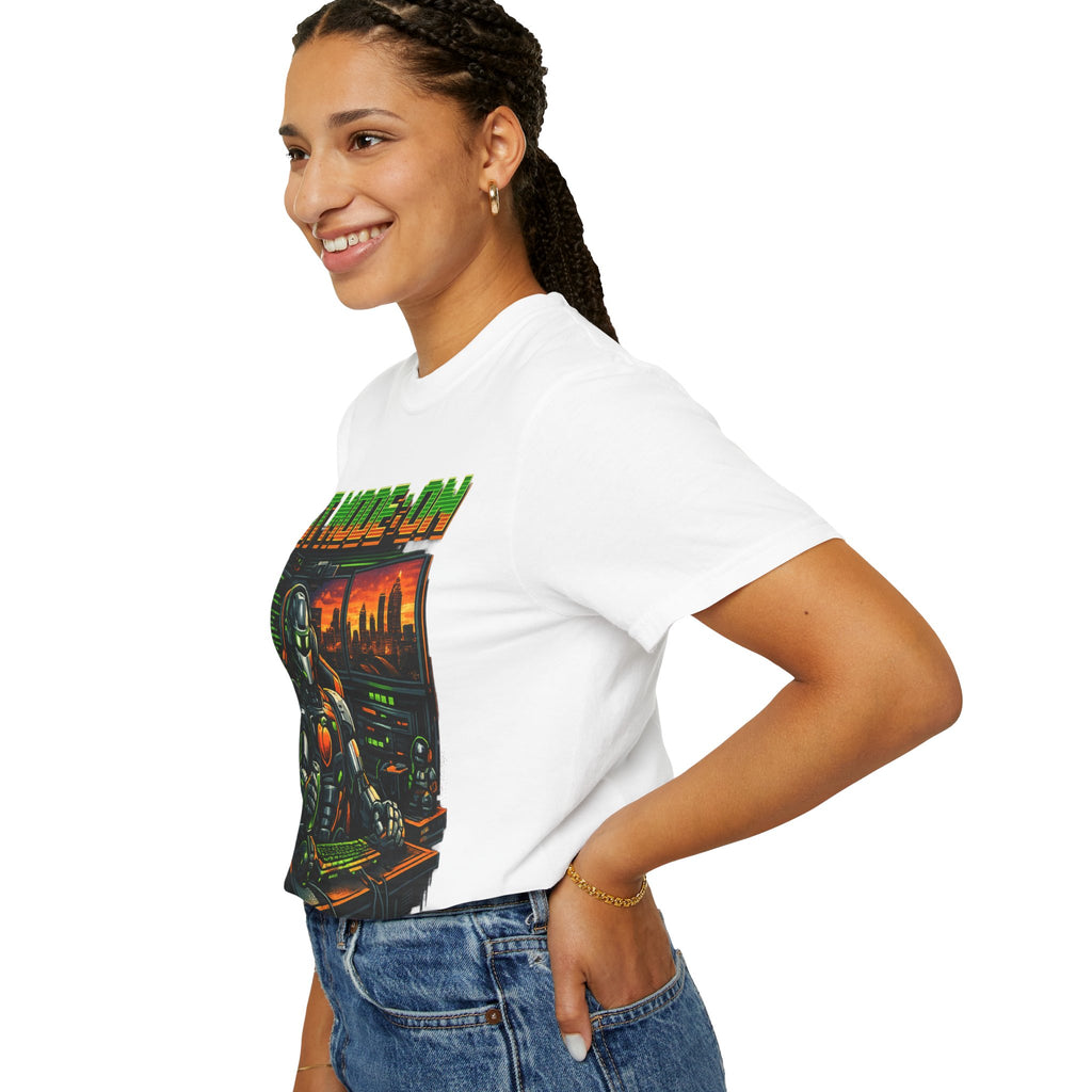 Bot Mode On T-Shirt — Retro Cyberpunk Robot Gamer Tee