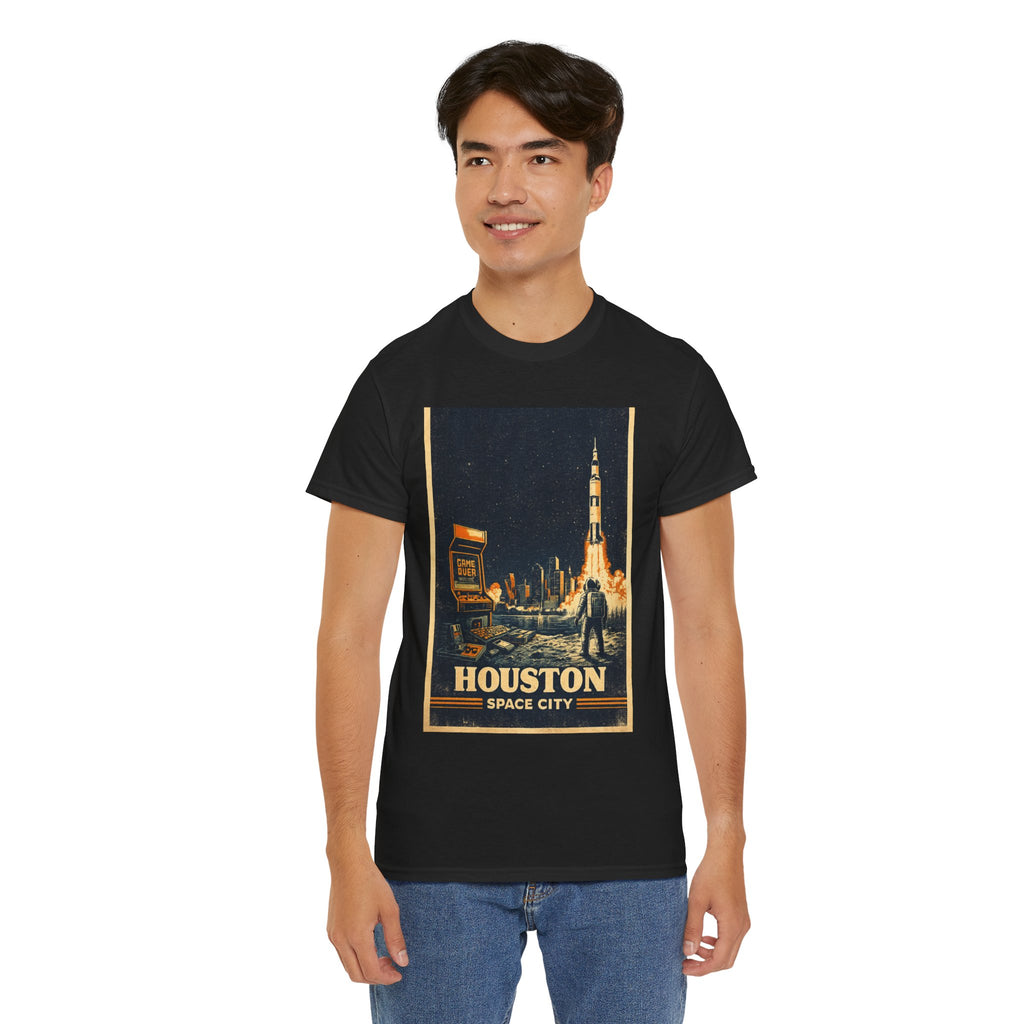 Houston Space City Rocket Launch Vintage T-Shirt