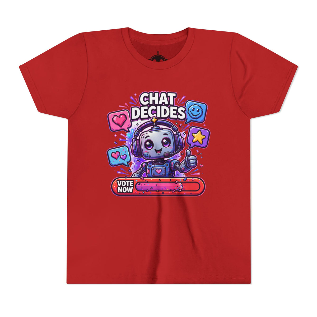 Youth “Chat Decides” AI Gamer Voting Short Sleeve Tee