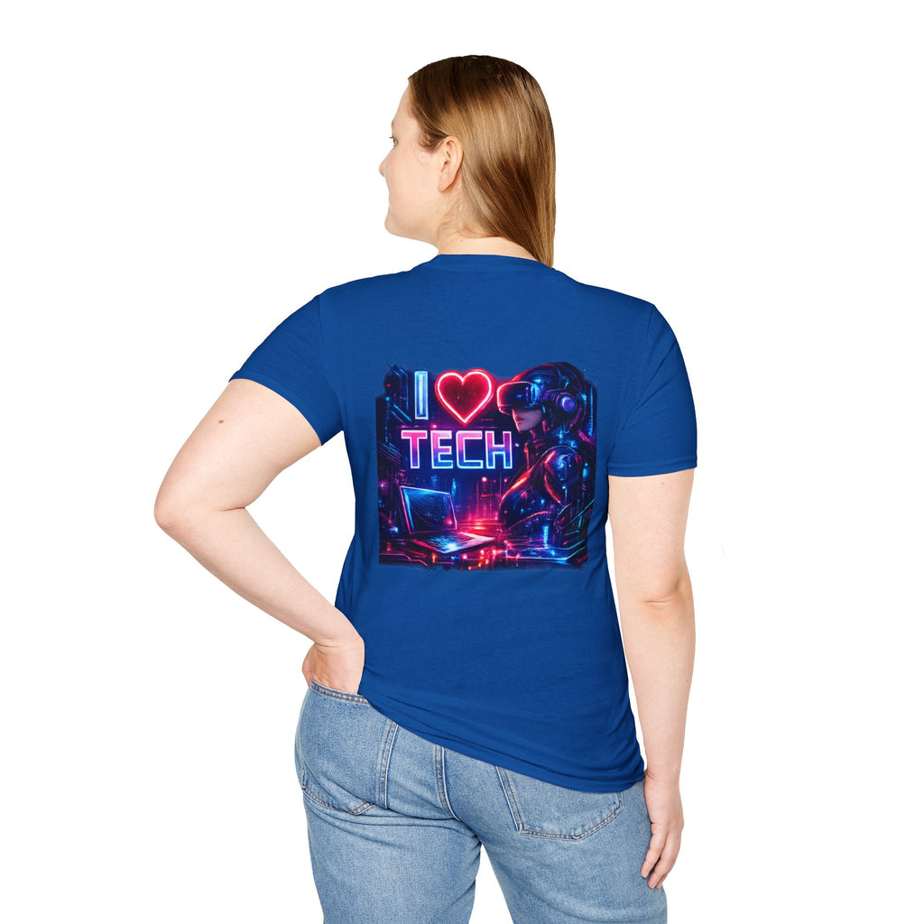 I Heart Tech T-Shirt — Retro Cyberpunk Techie Tee