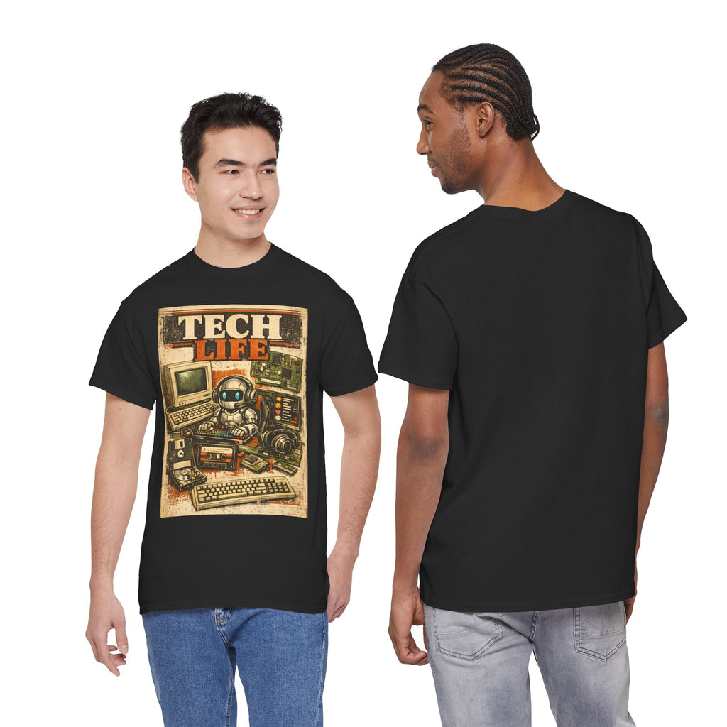 Tech Life T-Shirt — Retro Computer & Gadget Graphic Tee for Geeks
