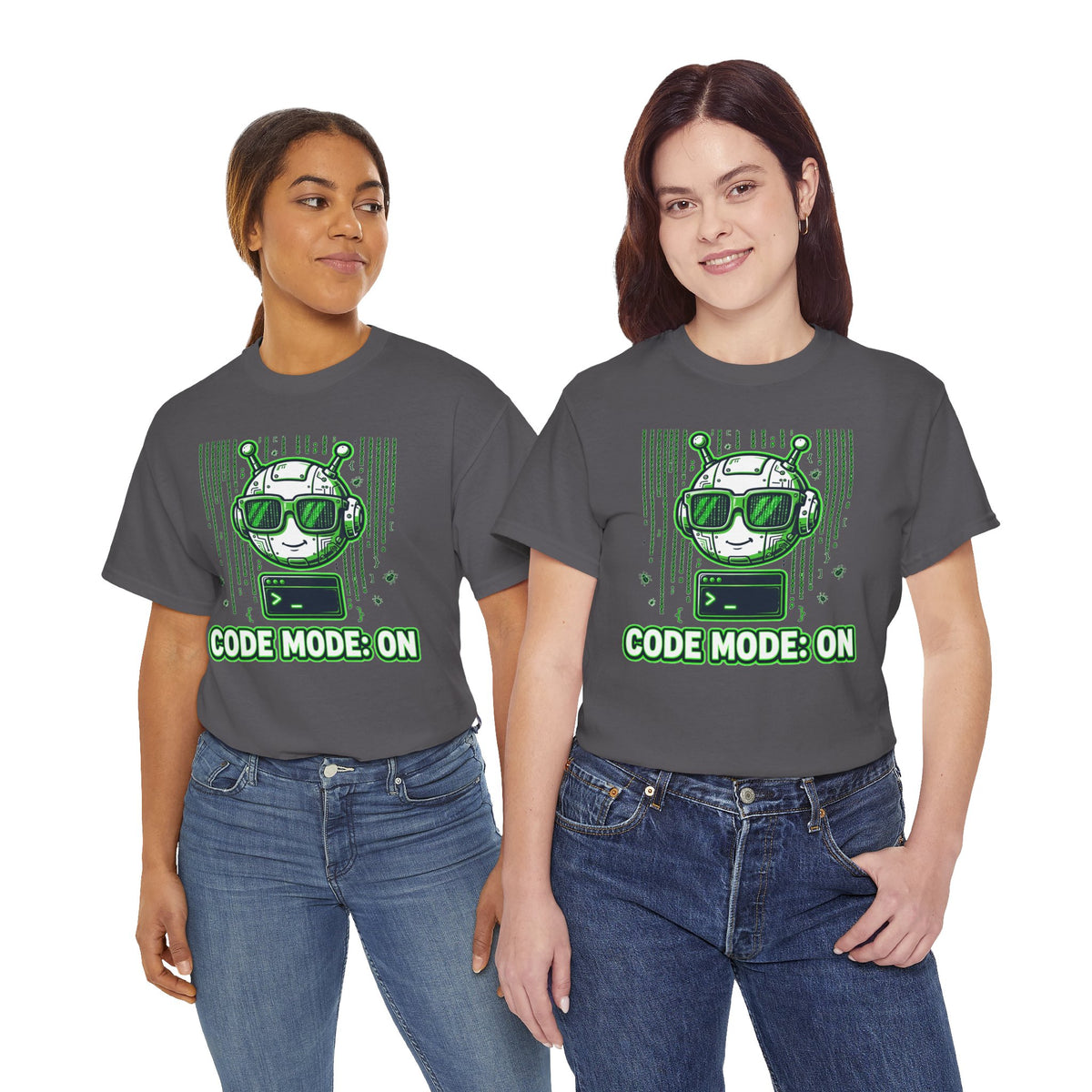 Code Mode On T-Shirt — Funny Programmer Alien Graphic Tee for Developers