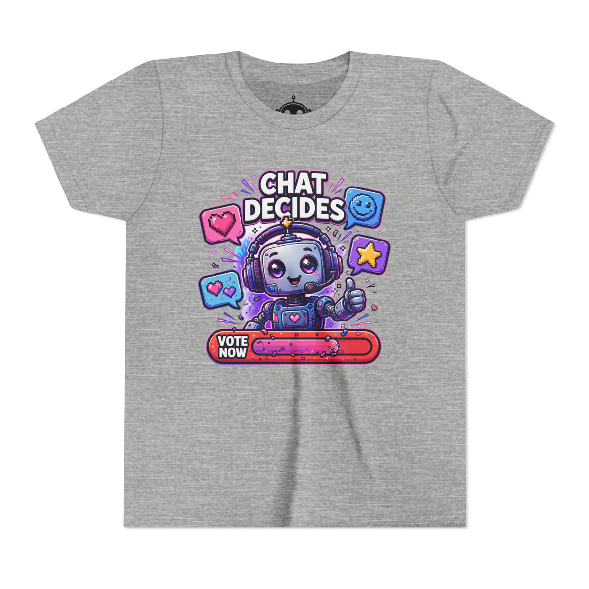 Youth “Chat Decides” AI Gamer Voting Short Sleeve Tee