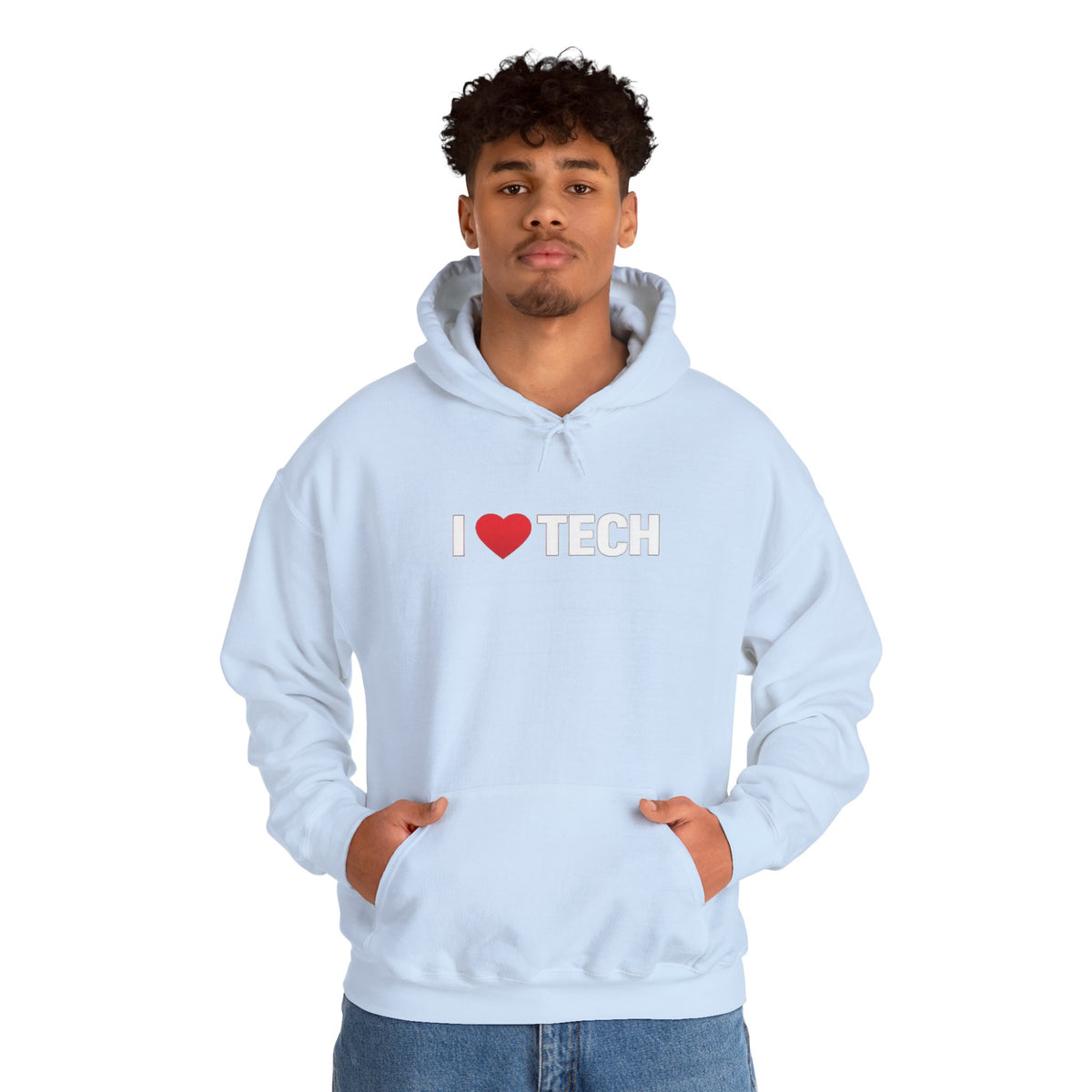 I  Tech Hoodie — "I Love Tech" Graphic Pullover for Tech Lovers