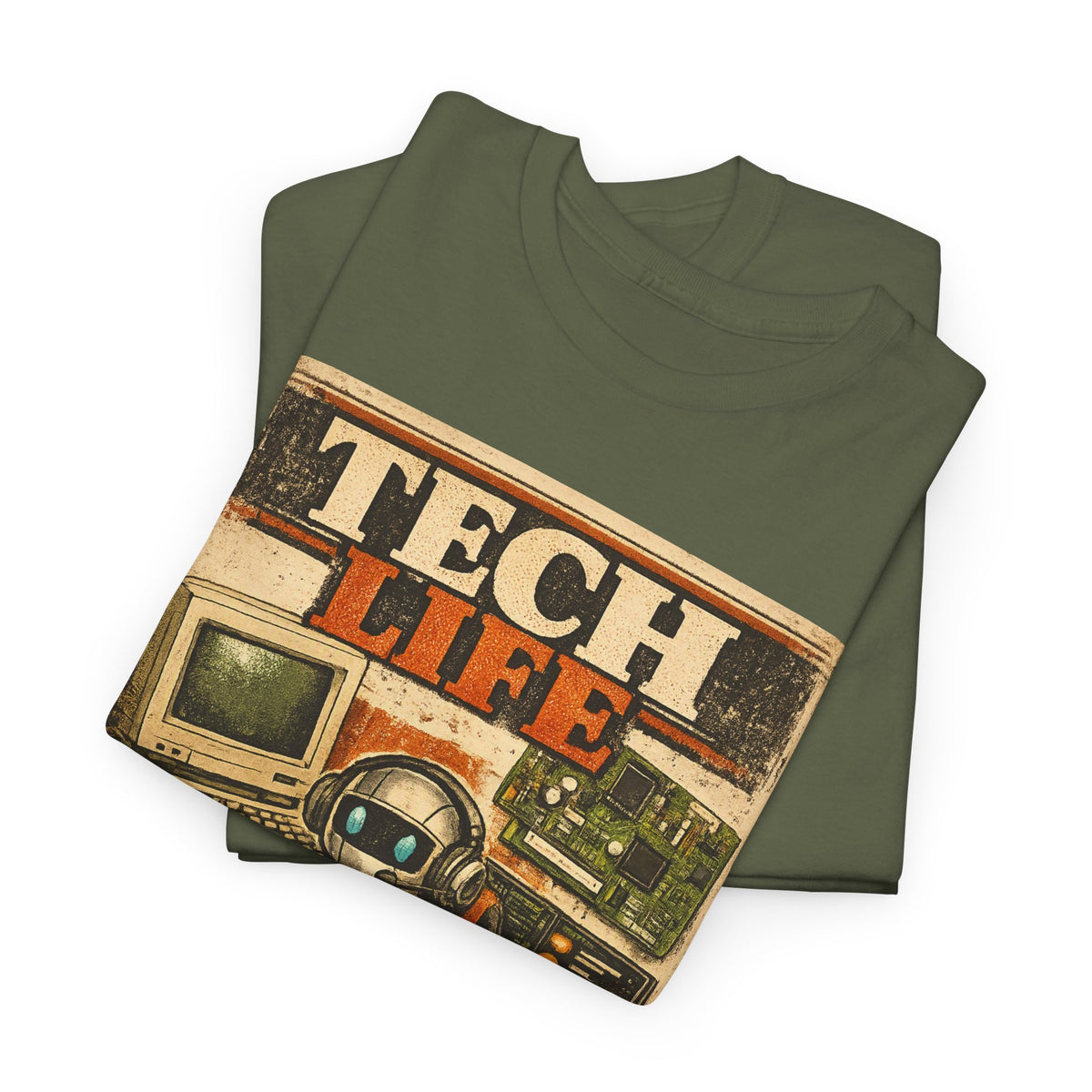 Tech Life T-Shirt — Retro Computer & Gadget Graphic Tee for Geeks