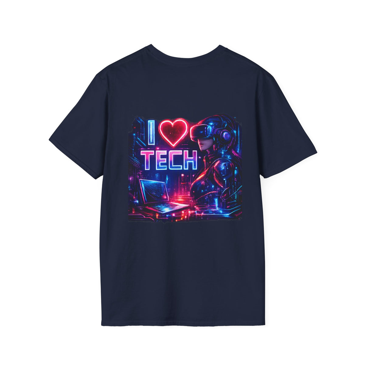 I Heart Tech T-Shirt — Retro Cyberpunk Techie Tee