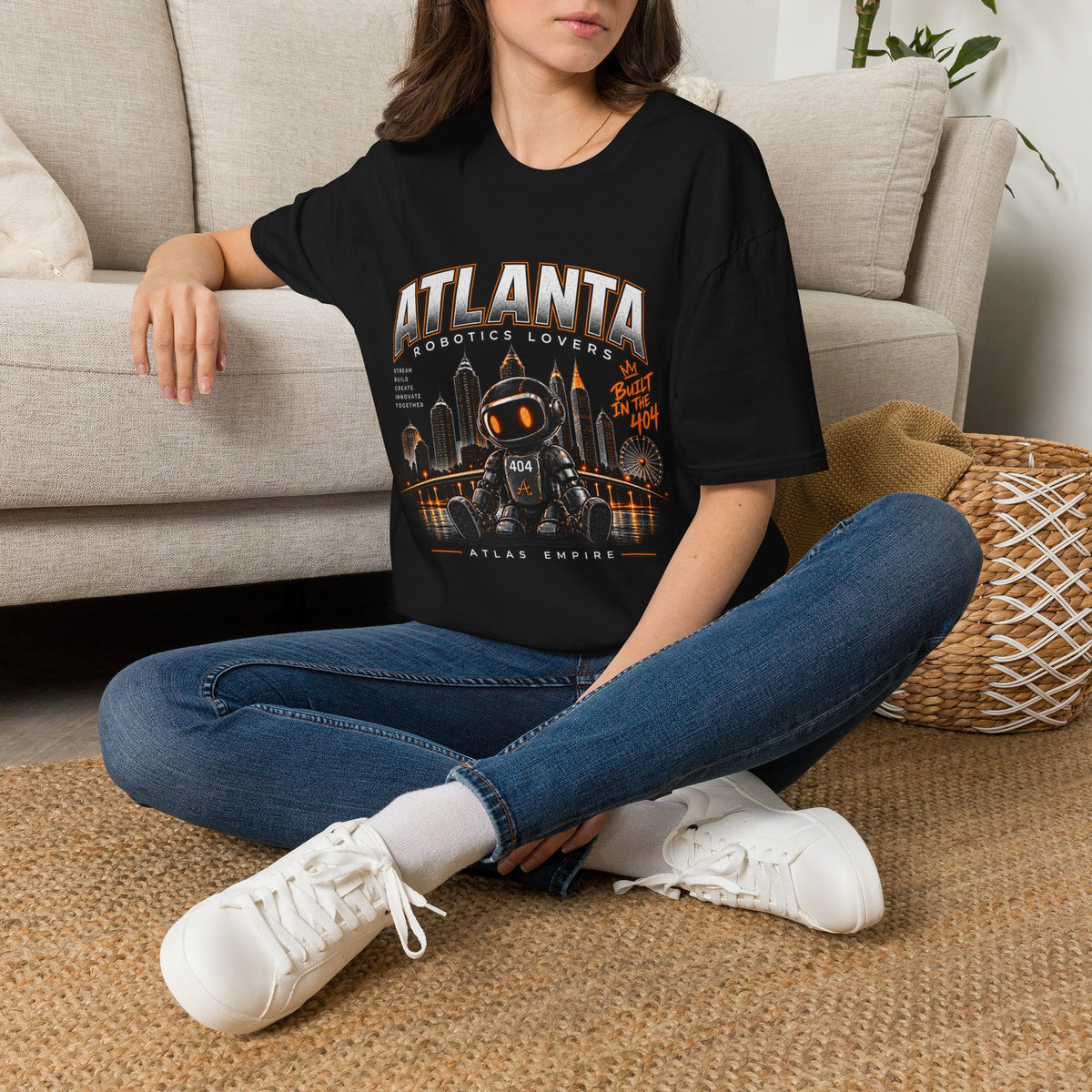 Atlanta Robotics Lovers T-Shirt — Retro City Skyline Tee
