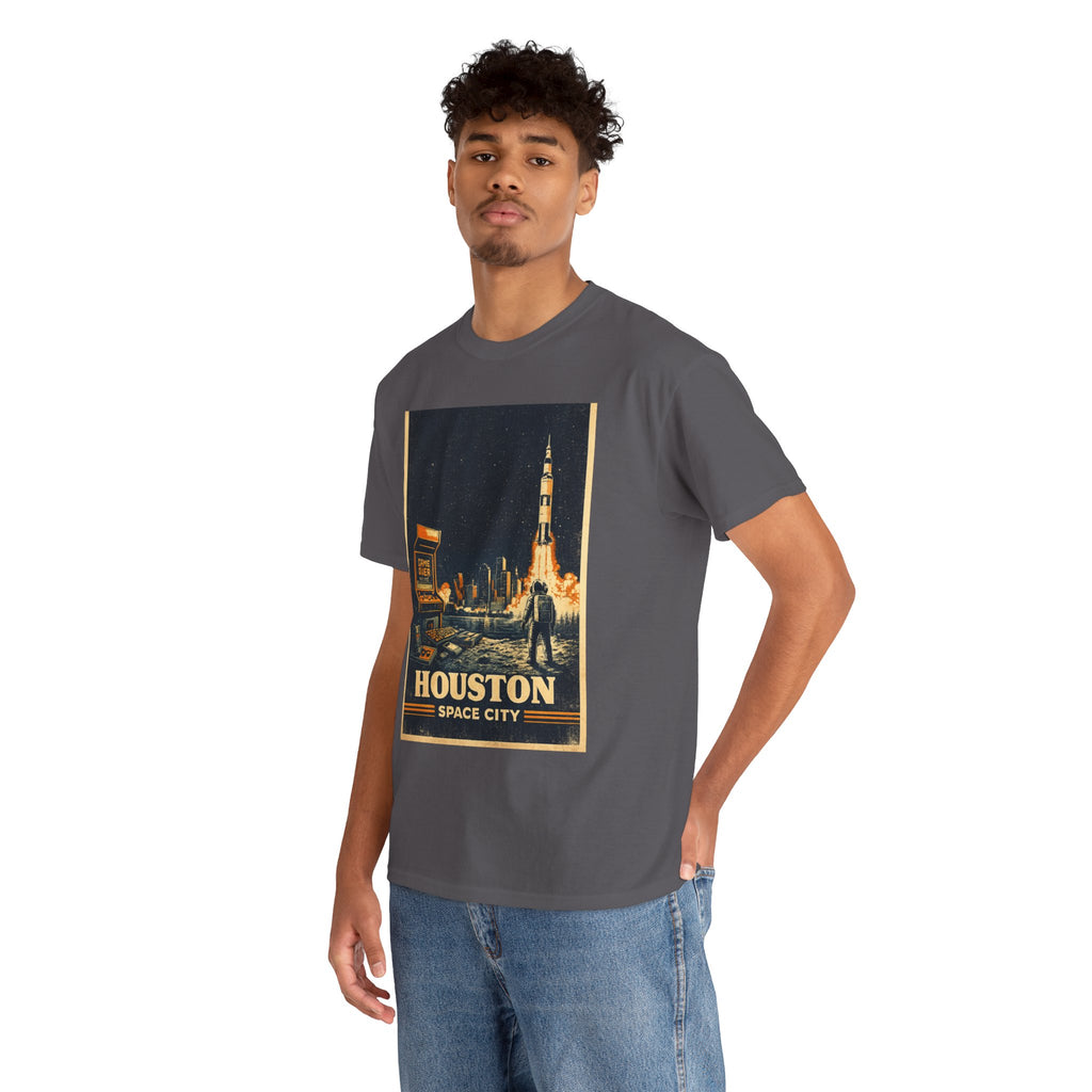 Houston Space City Rocket Launch Vintage T-Shirt