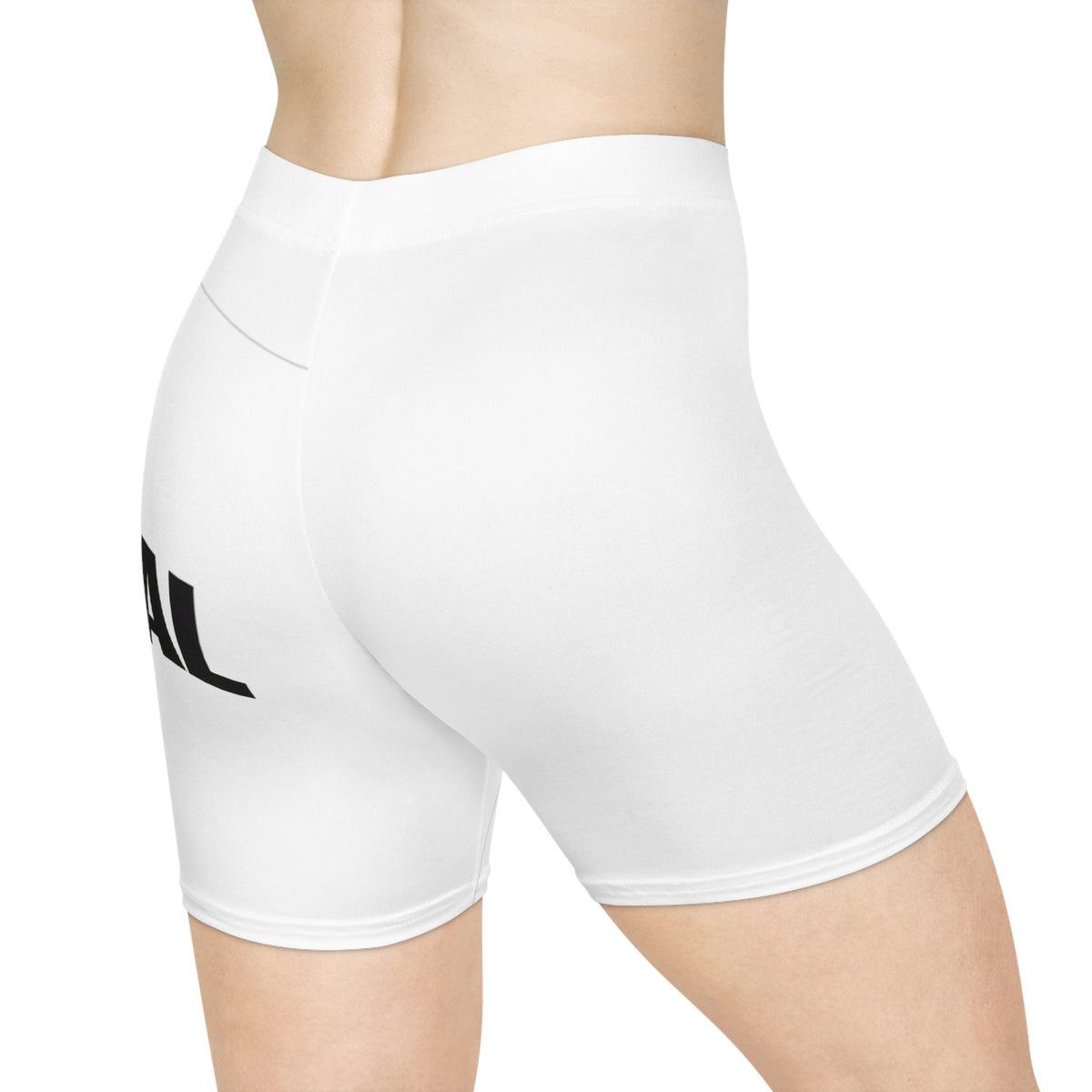 Natural Bold Biker Shorts — Women's Graphic Athletic Shorts