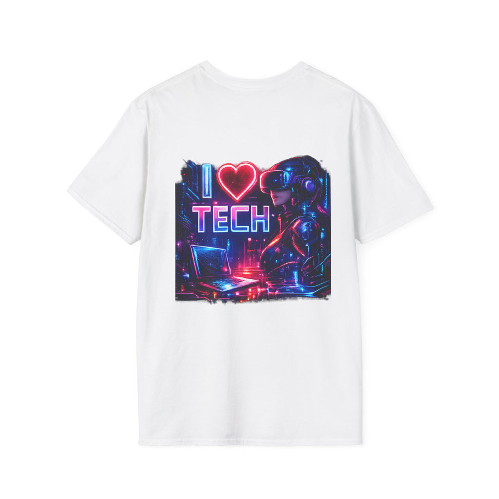 I Heart Tech T-Shirt — Retro Cyberpunk Techie Tee