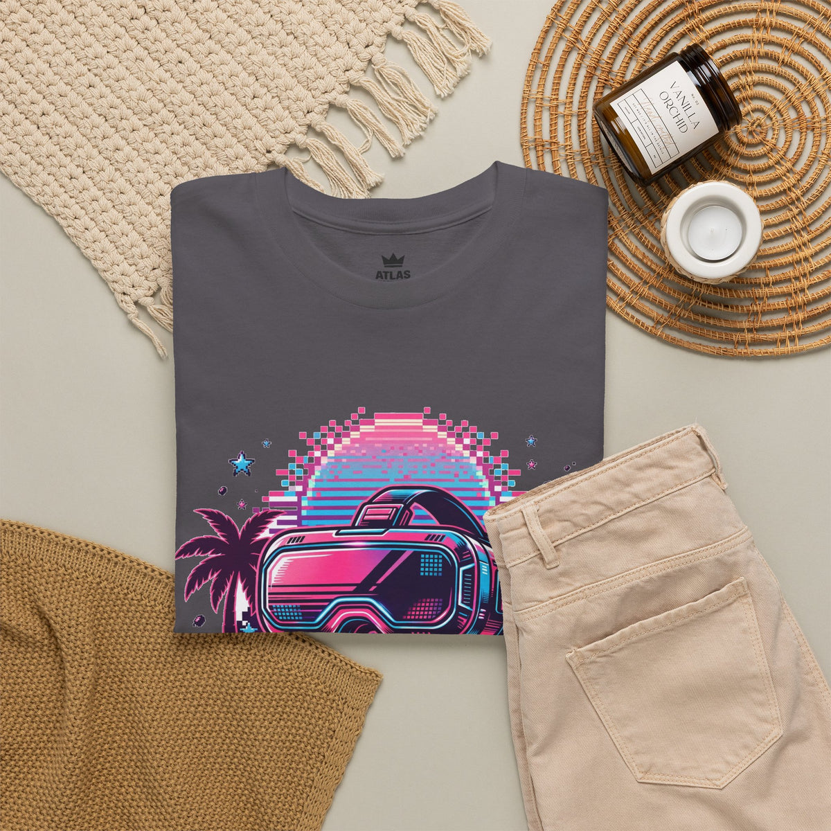 Retro-Future Graphic Tee — Neon Car Vaporwave T-Shirt