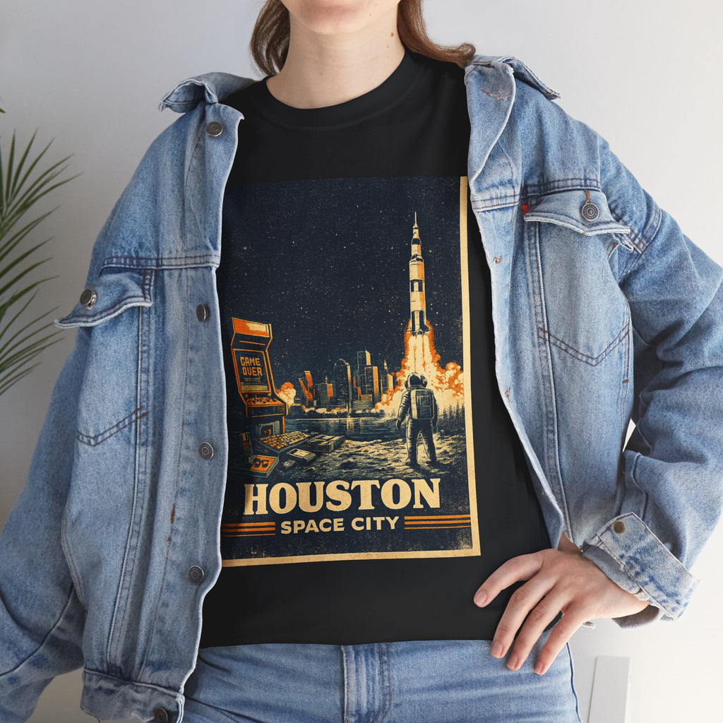 Houston Space City Rocket Launch Vintage T-Shirt