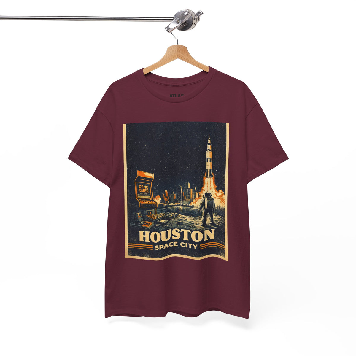 Houston Space City Rocket Launch Vintage T-Shirt