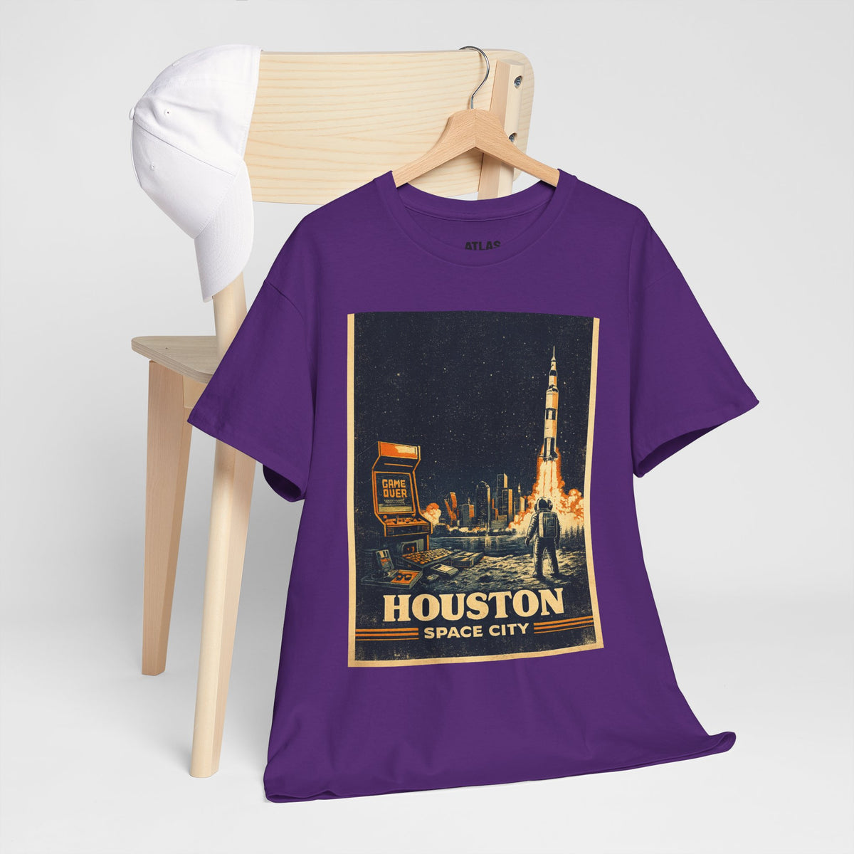 Houston Space City Rocket Launch Vintage T-Shirt