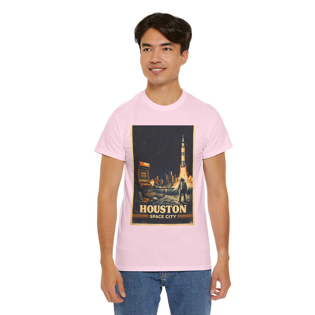 Houston Space City Rocket Launch Vintage T-Shirt