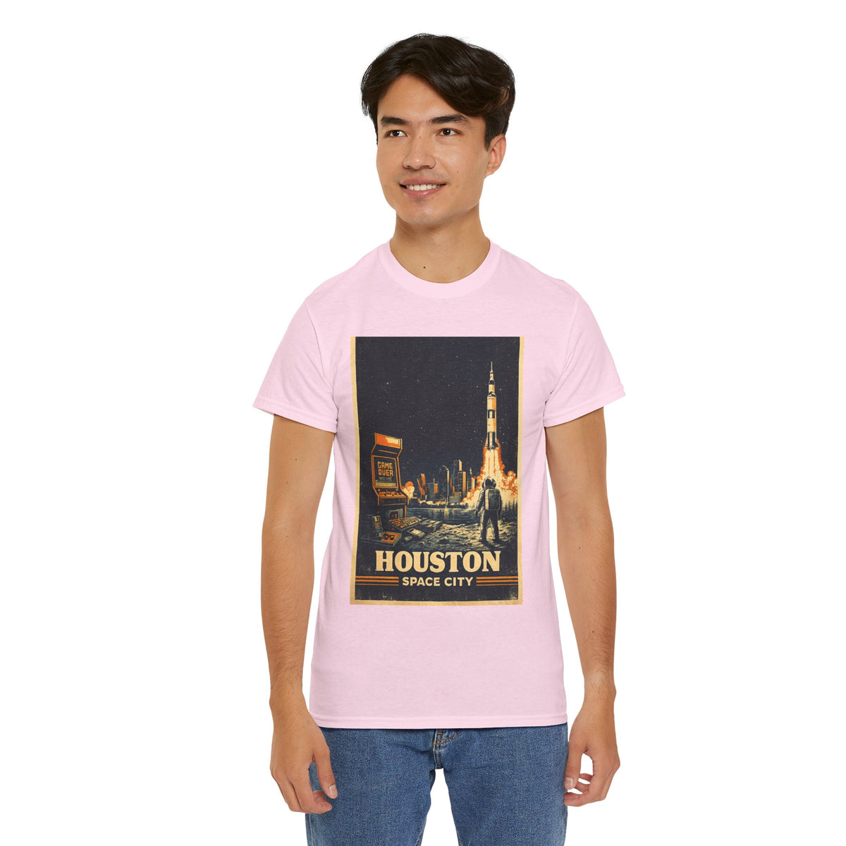 Houston Space City Rocket Launch Vintage T-Shirt
