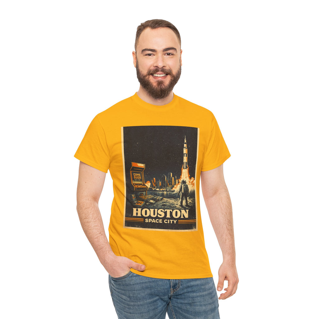 Houston Space City Rocket Launch Vintage T-Shirt