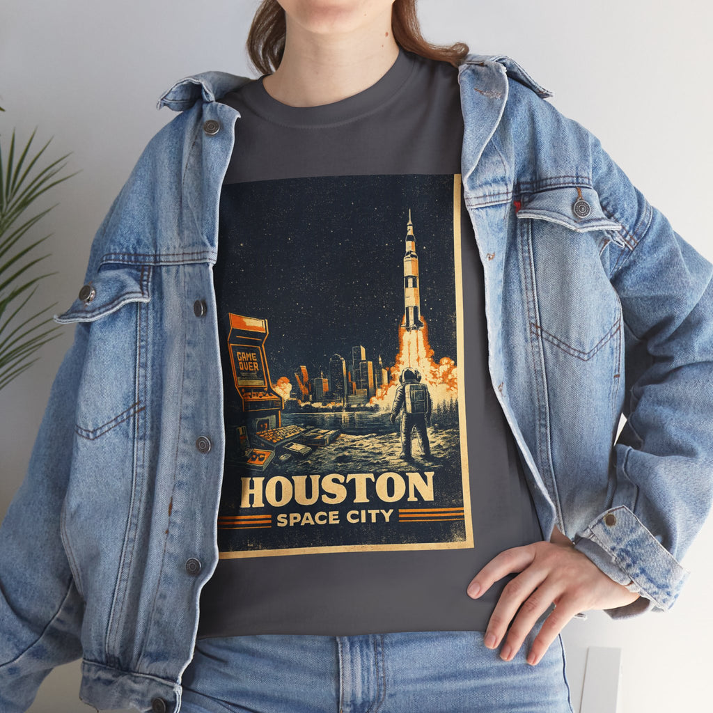 Houston Space City Rocket Launch Vintage T-Shirt