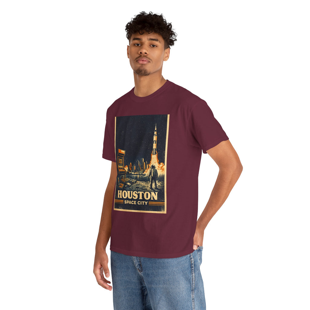 Houston Space City Rocket Launch Vintage T-Shirt