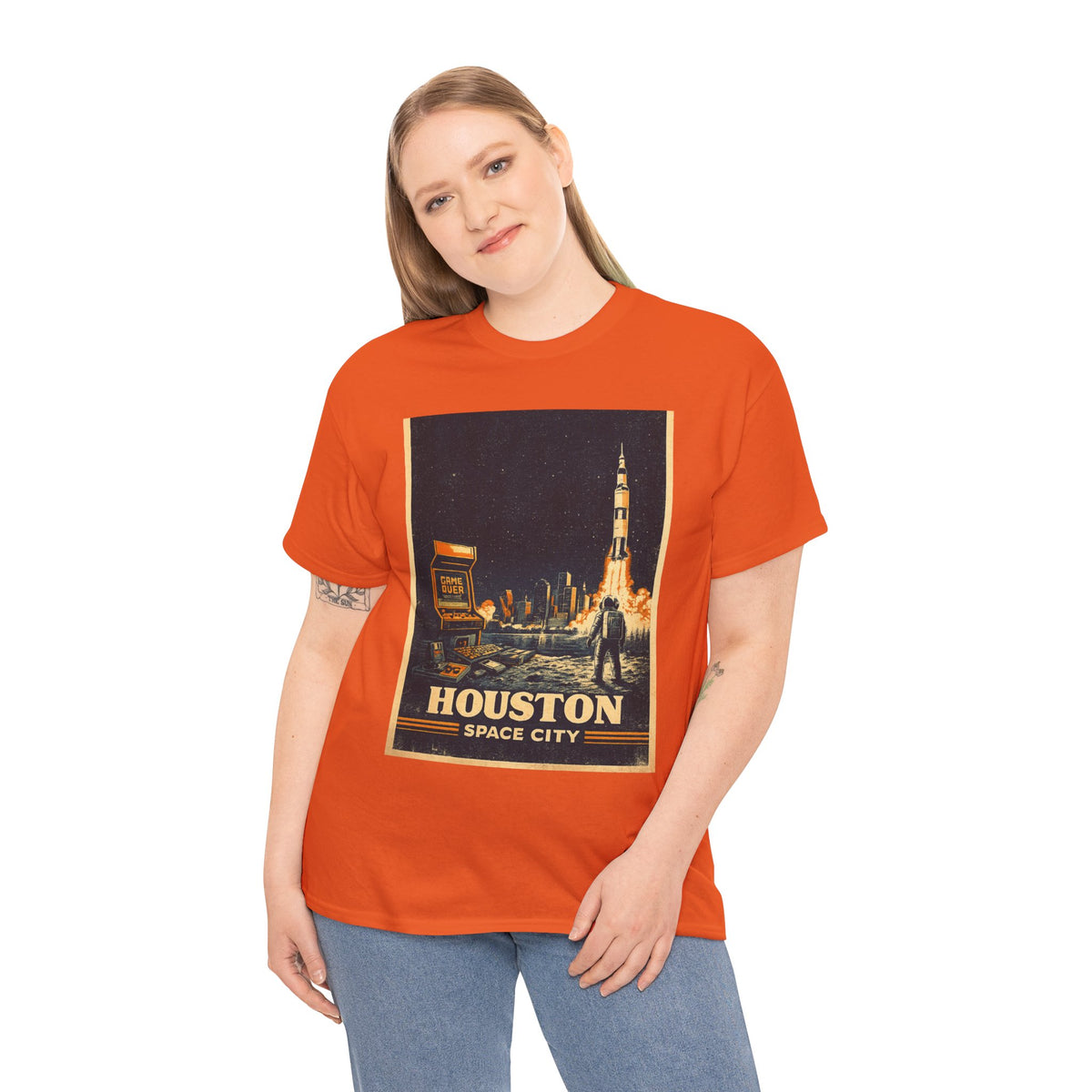 Houston Space City Rocket Launch Vintage T-Shirt