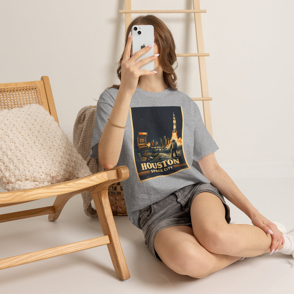 Houston Space City Rocket Launch Vintage T-Shirt
