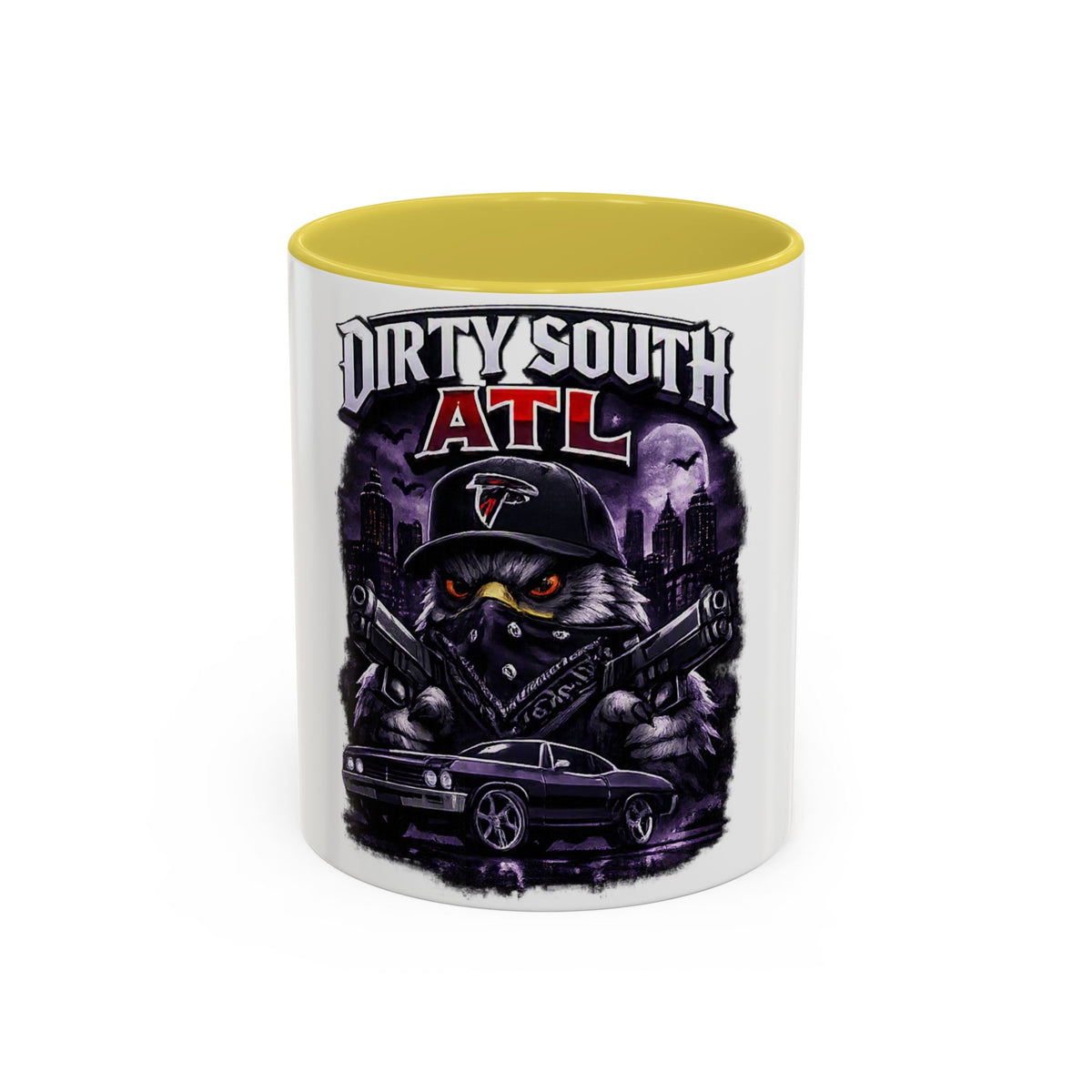 ATL Dirty South Coffee Mug — Falcons Hat, Urban Streetcar Design (11oz & 15oz)