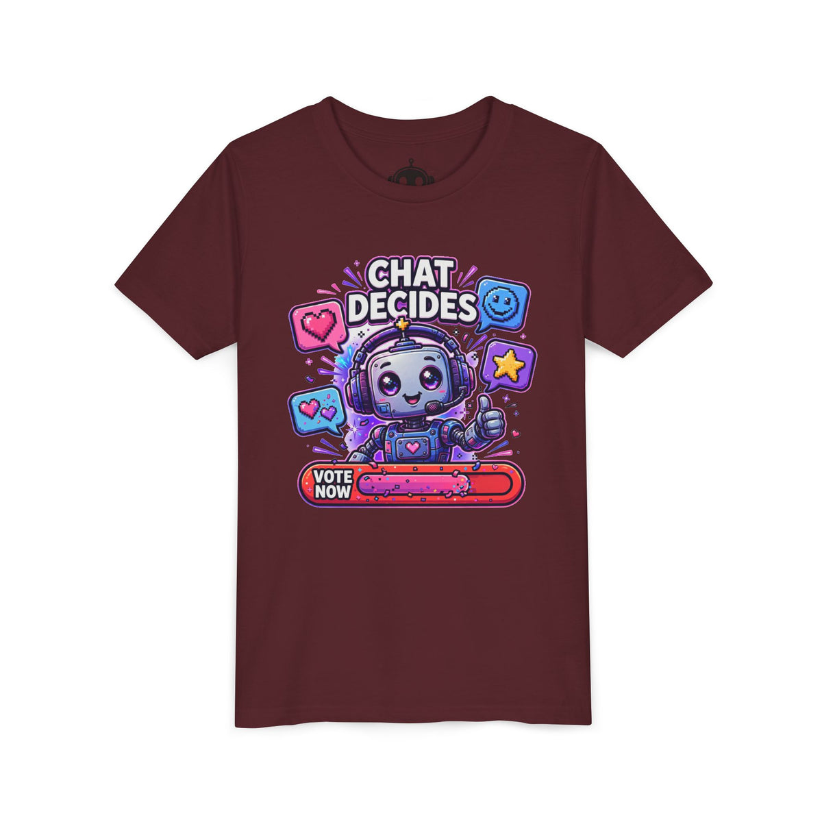 Youth “Chat Decides” AI Gamer Voting Short Sleeve Tee