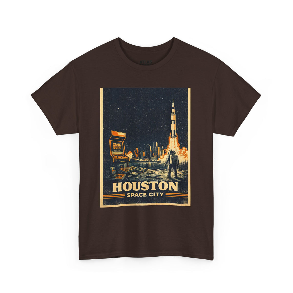 Houston Space City Rocket Launch Vintage T-Shirt