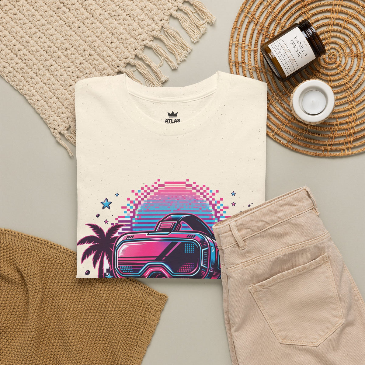 Retro-Future Graphic Tee — Neon Car Vaporwave T-Shirt