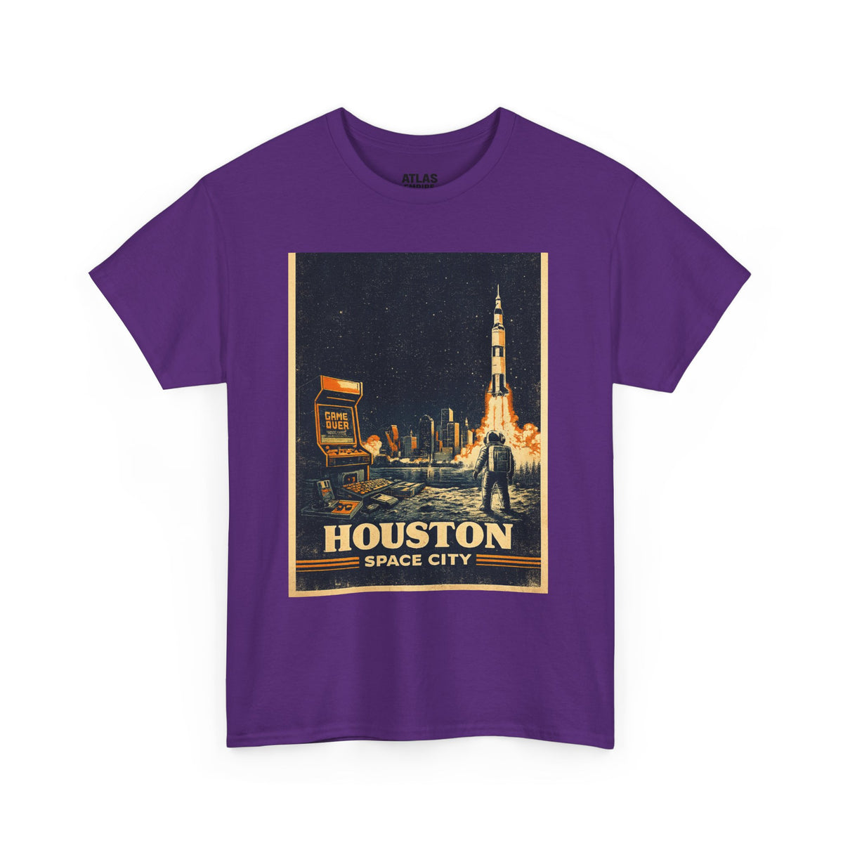 Houston Space City Rocket Launch Vintage T-Shirt