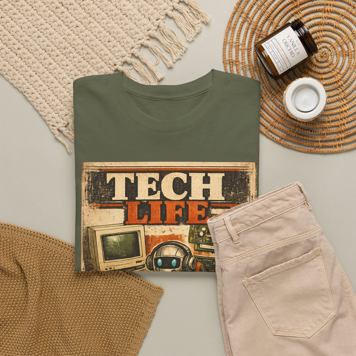 Tech Life T-Shirt — Retro Computer & Gadget Graphic Tee for Geeks