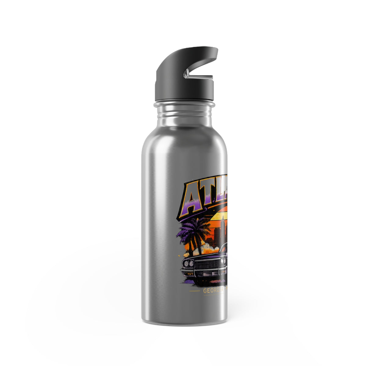 Atlanta Skyline Classic Car Stainless Steel Water Bottle (20oz)