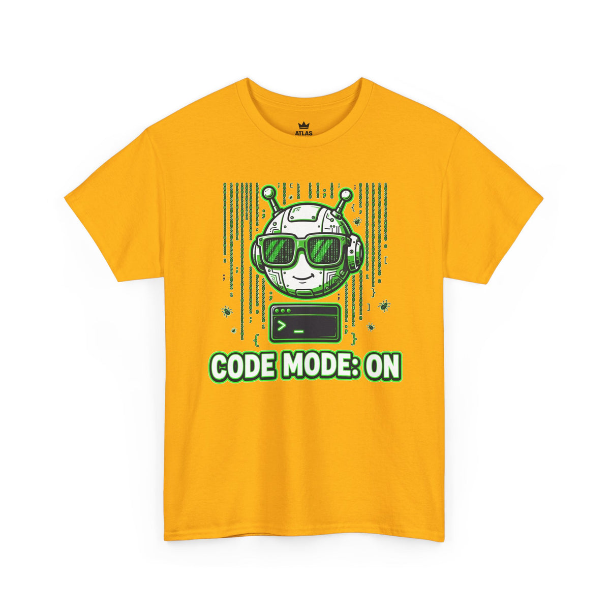 Code Mode On T-Shirt — Funny Programmer Alien Graphic Tee for Developers