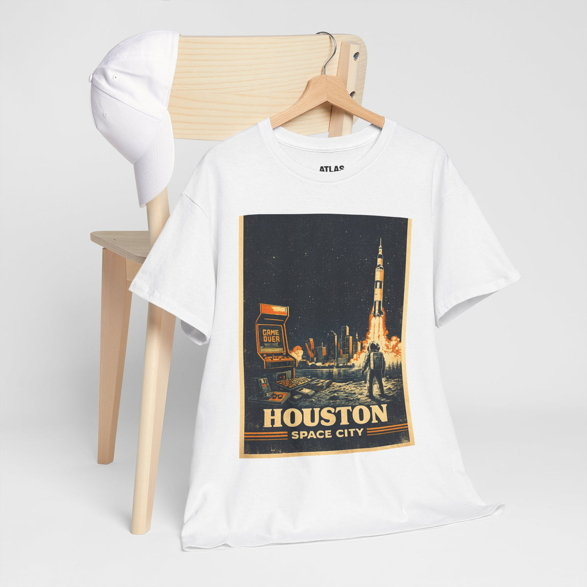 Houston Space City Rocket Launch Vintage T-Shirt