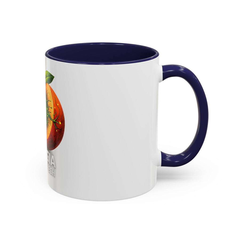 Accent Mug — "Georgia Runs on Tech" Peach Tech Coffee Mug (11/15oz)
