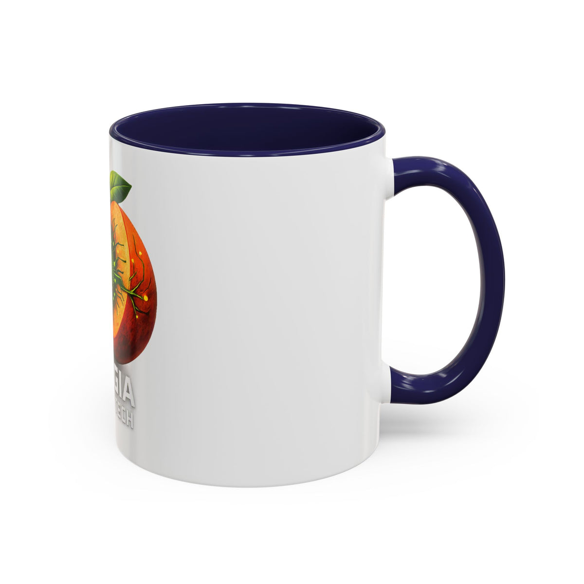 Accent Mug — "Georgia Runs on Tech" Peach Tech Coffee Mug (11/15oz)