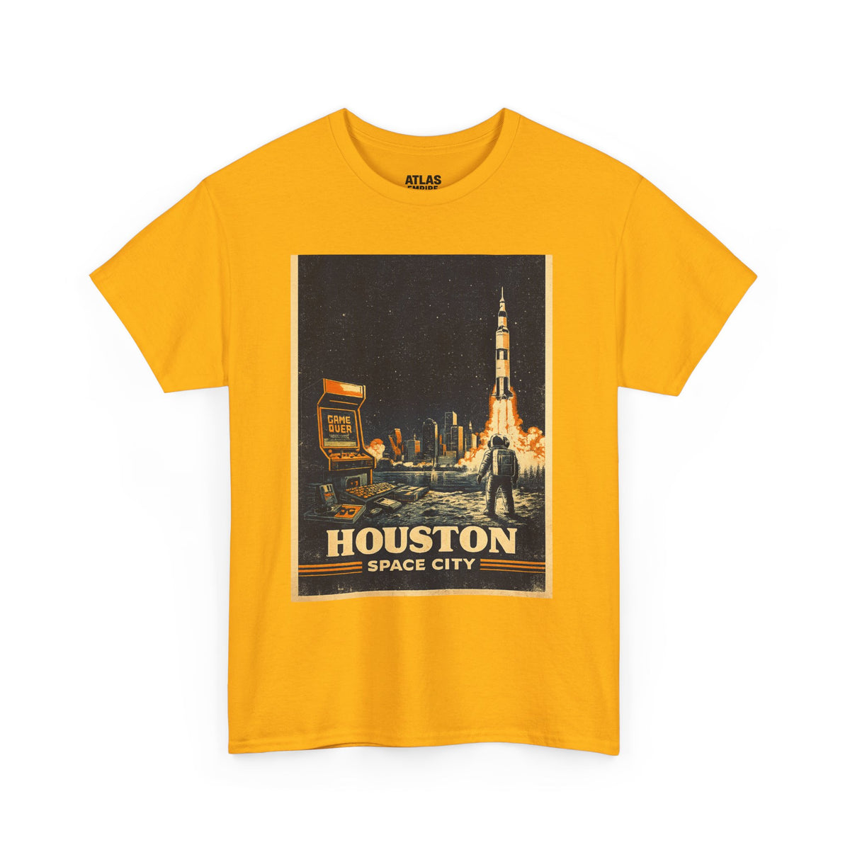 Houston Space City Rocket Launch Vintage T-Shirt