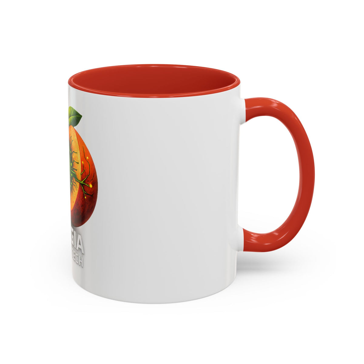 Accent Mug — "Georgia Runs on Tech" Peach Tech Coffee Mug (11/15oz)