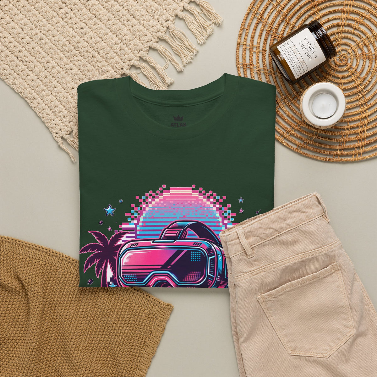 Retro-Future Graphic Tee — Neon Car Vaporwave T-Shirt