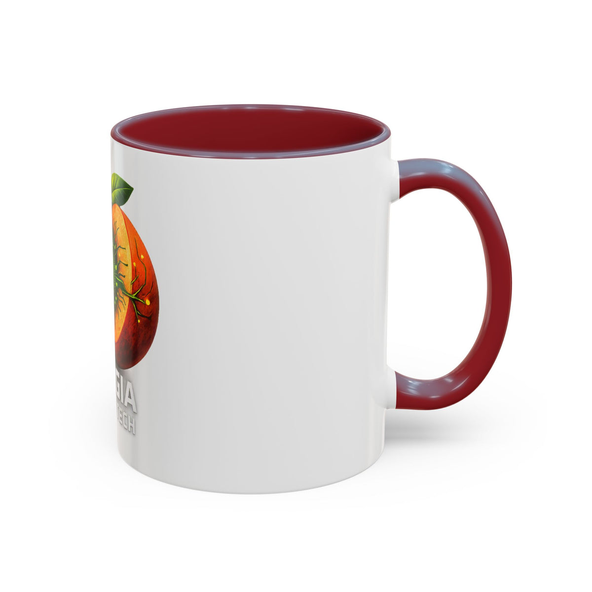 Accent Mug — "Georgia Runs on Tech" Peach Tech Coffee Mug (11/15oz)