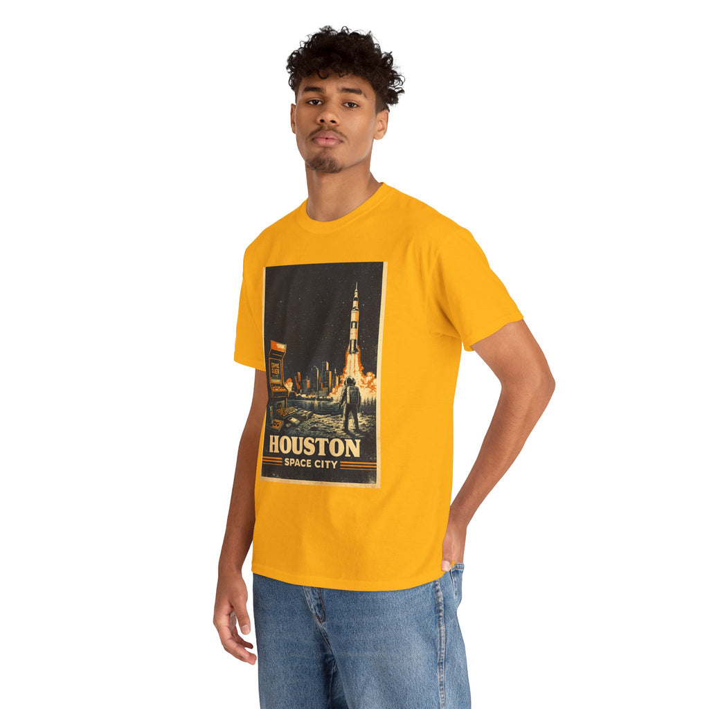 Houston Space City Rocket Launch Vintage T-Shirt