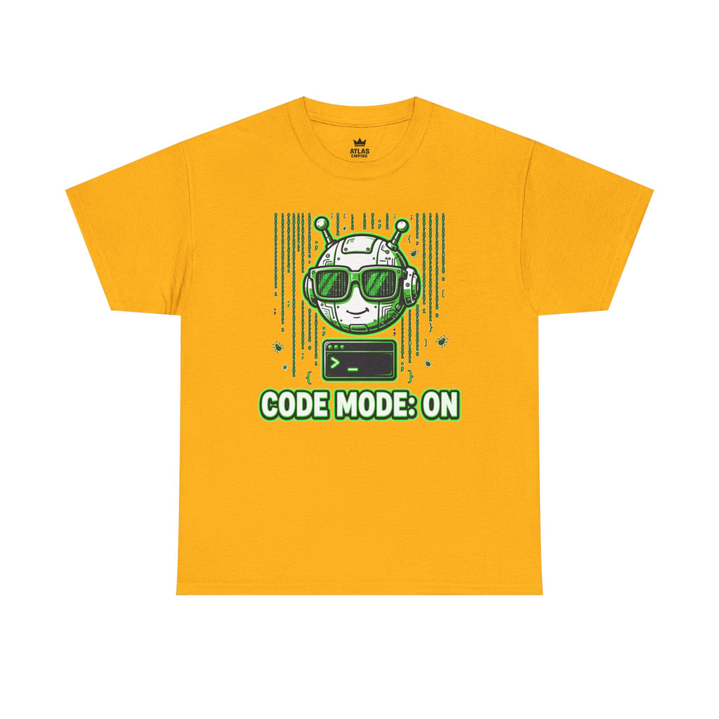 Code Mode On T-Shirt — Funny Programmer Alien Graphic Tee for Developers